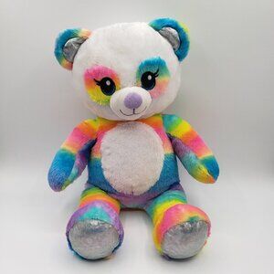 Build A Bear Rainbow Bear Plush Multicolor Stuffed Animal BAB Workshop / AA